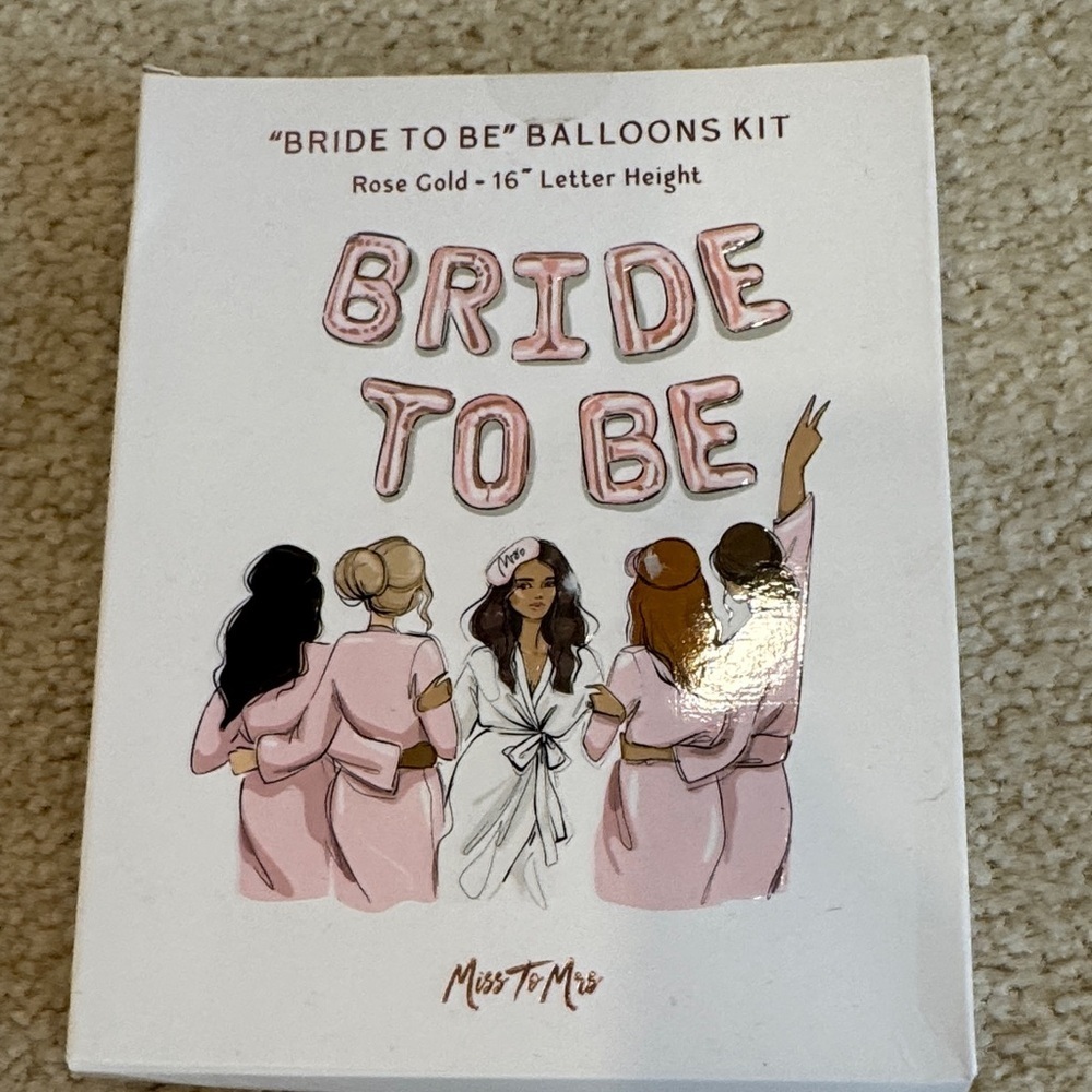 Pink Bride to Be Balloon Kit - Picture 3 of 4